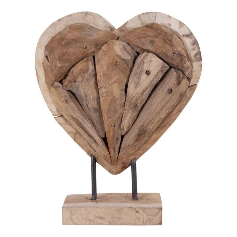 Almada Heart - Decoration heart in teak. Weekendaanbieding