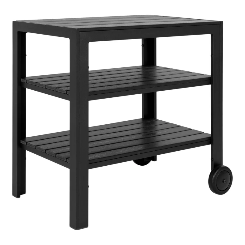 Alleen Vandaag Taormina Tea Trolly - Tea Trolly, aluminum/nonwood, black, 3 shelves