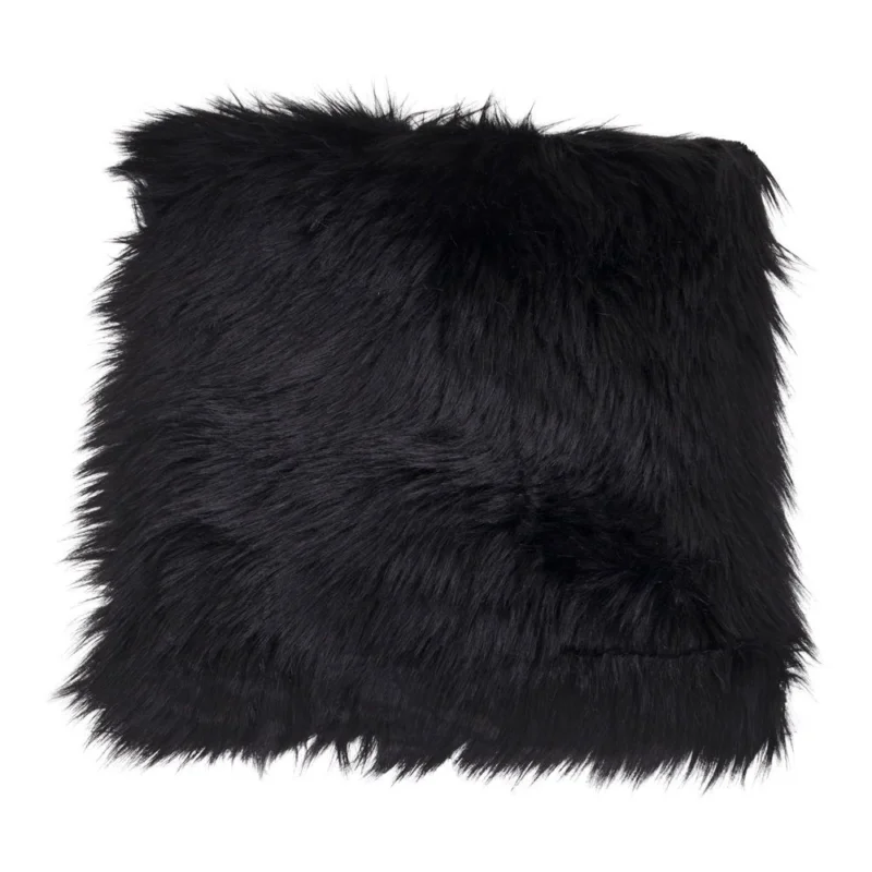 Tijdelijk Beschikbaar Lambskin Seat Artificial - Artificial lambskin in black 40x40 cm