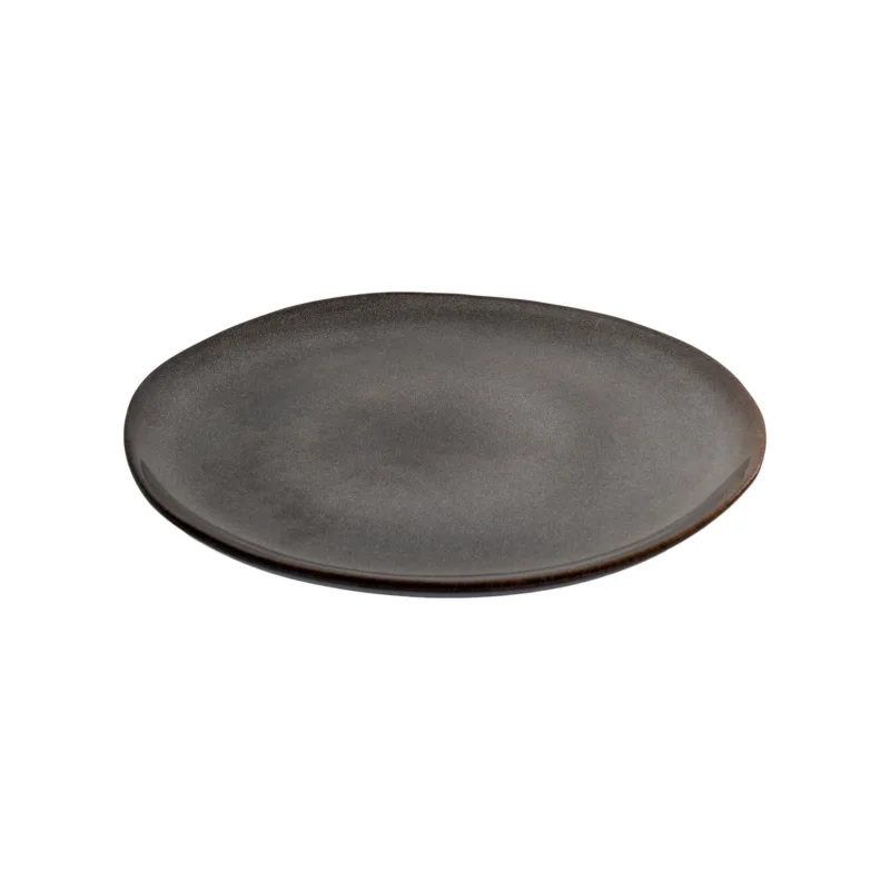 Bestel Nu Selma Lunch Plate - Lunch Plate, ceramic, grey/brown ø21 cm, set of 4
