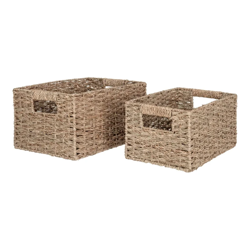Venoso Baskets - Rectangular baskets in seagrass, set of 2 Rechtstreeks Van De Fabrikant