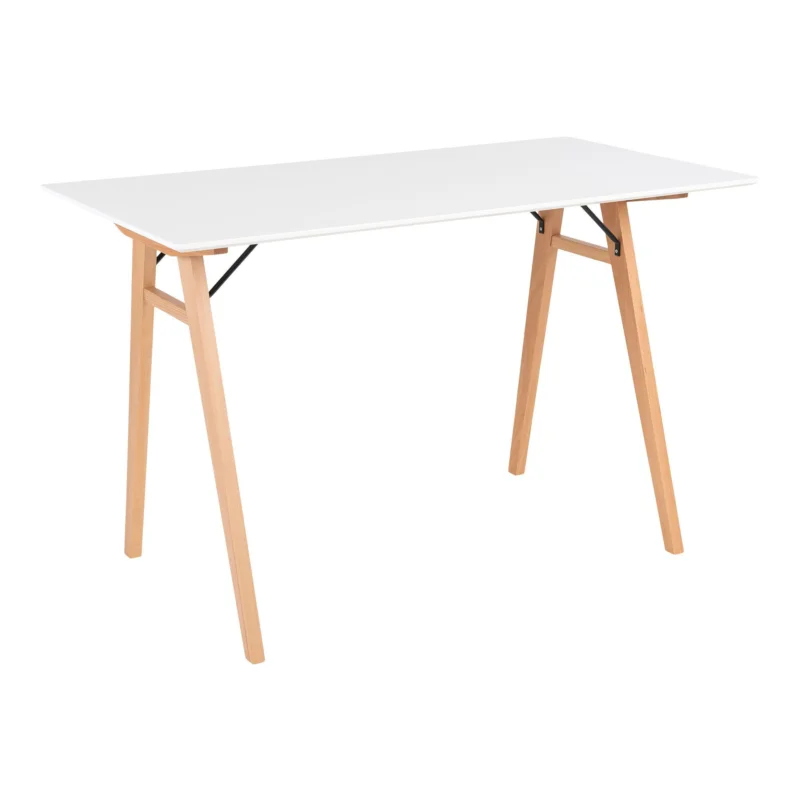 Vojens Desk - Desk in white and natural Finale Uitverkoop