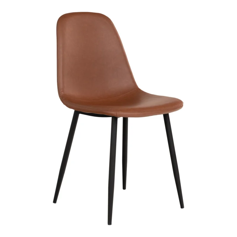 Stockholm Dining Chair - Chair in light brown vintage with black legs Nieuw