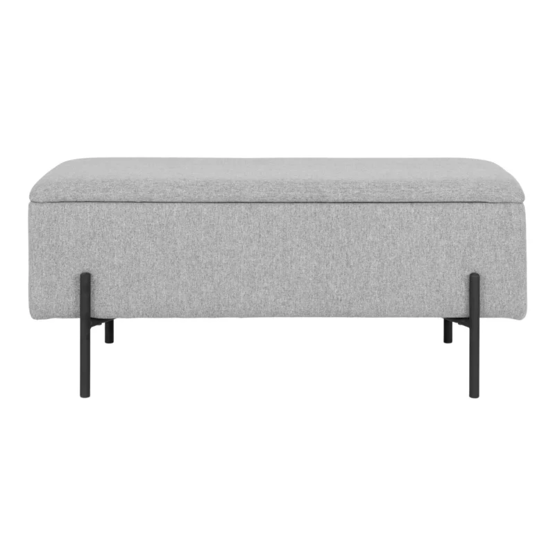 Watford Bench - Bench in light grey with storage Flitsaanbieding