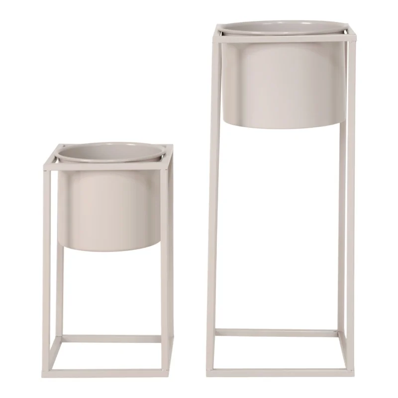 Betaalbaar Marla Flowerpots - 2 flowerpots in beige grey