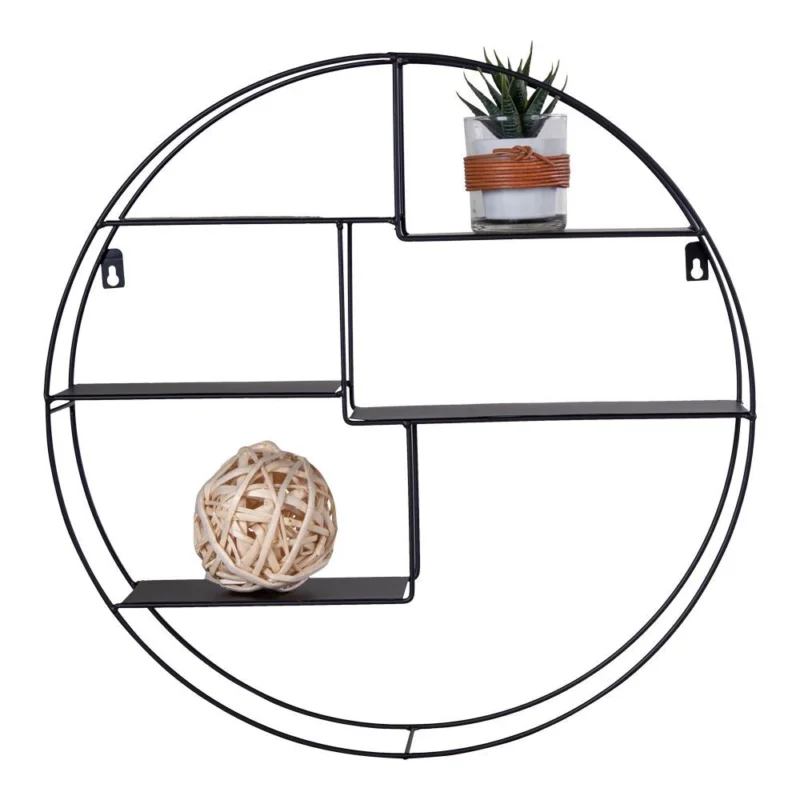 Betaalbaar Genk Shelf - Round shelf with black frame