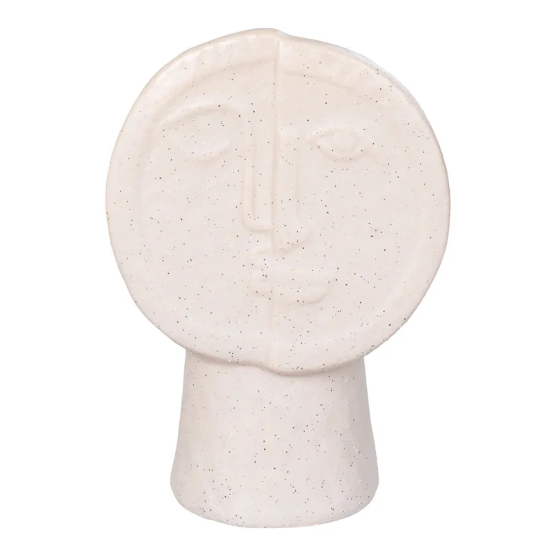 Vase - Vase, ceramic, beige, 12x7,5x17,5 cm Weekendaanbieding
