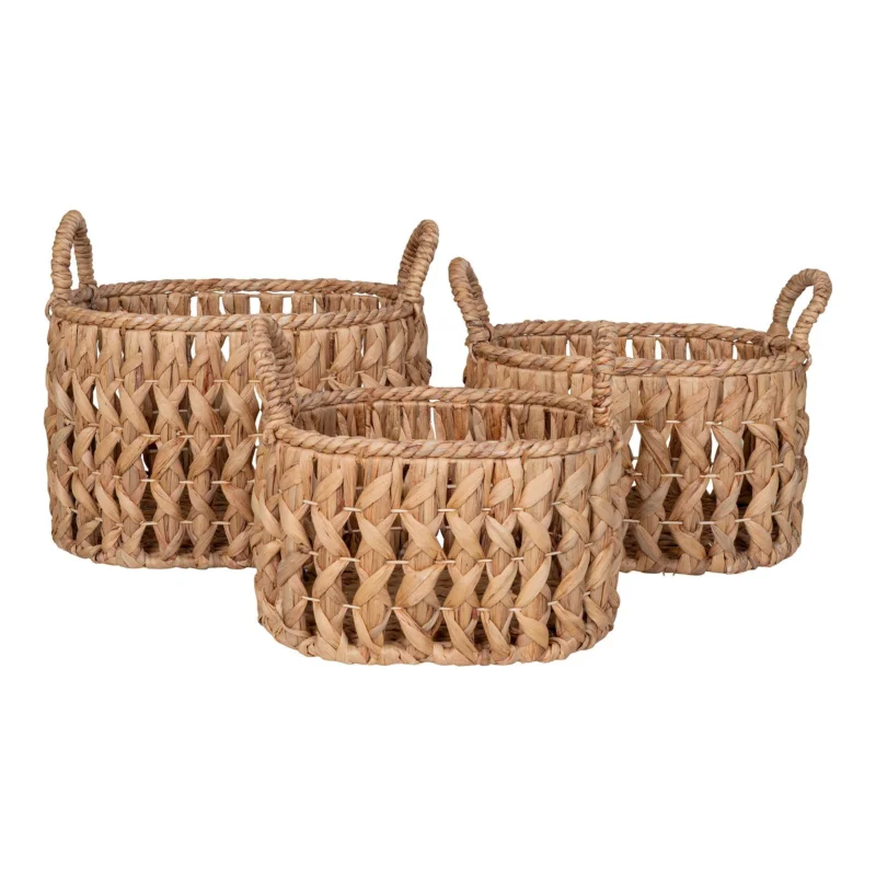 Balerma Basket - Basket with handles, water hyacinth, natural, set of 3 Bestel Nu