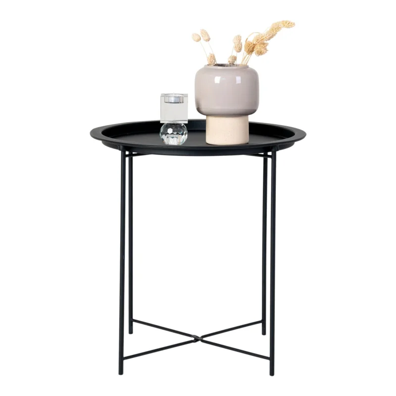 Bastia Side Table - Side table in black powdercoated steel Weekendaanbieding