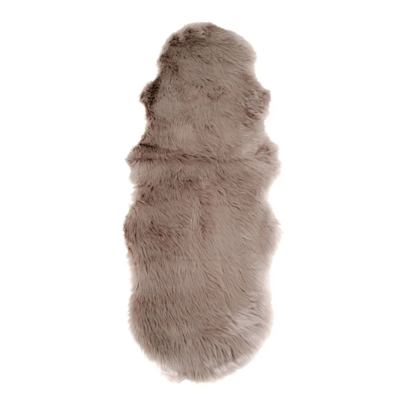 Beperkte Voorraad Lambskin Artificial - Artificial lambskin in mushroom 60x180 cm