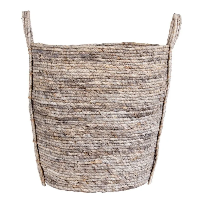 Udine Basket - Round basket in grey Minimum order of 1 pcs. and 2 pcs. per box Seizoensaanbieding
