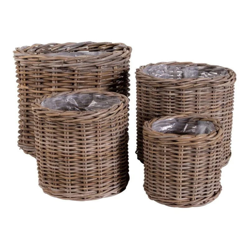 Bogor Baskets - 4 round baskets in kubu with plastic inside Must-Have