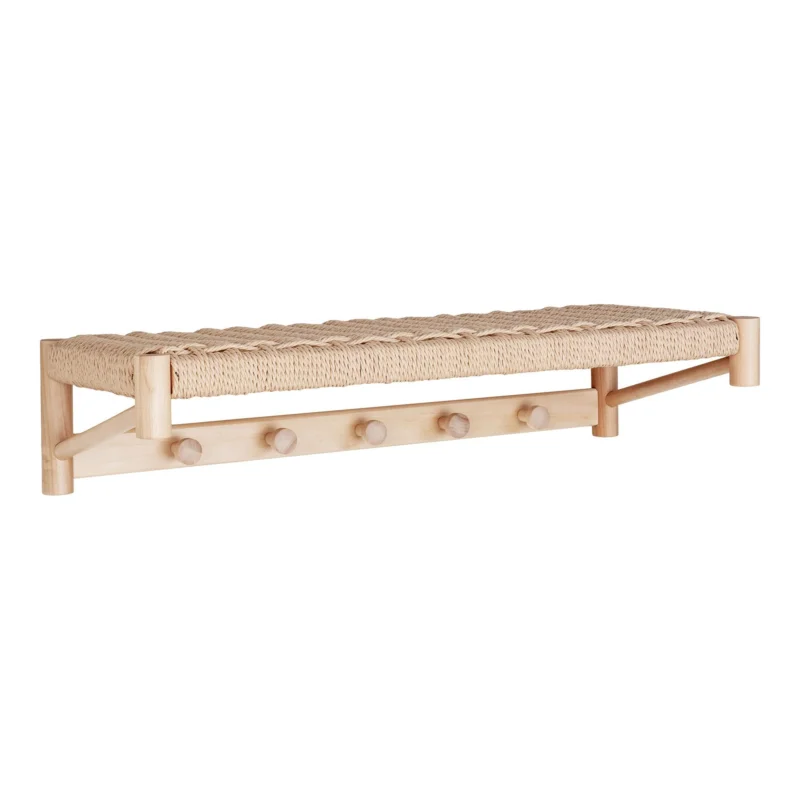 Abano Hat Shelf - Hat shelf in poplar, weaving shelf, nature, 78x31 cm Korting