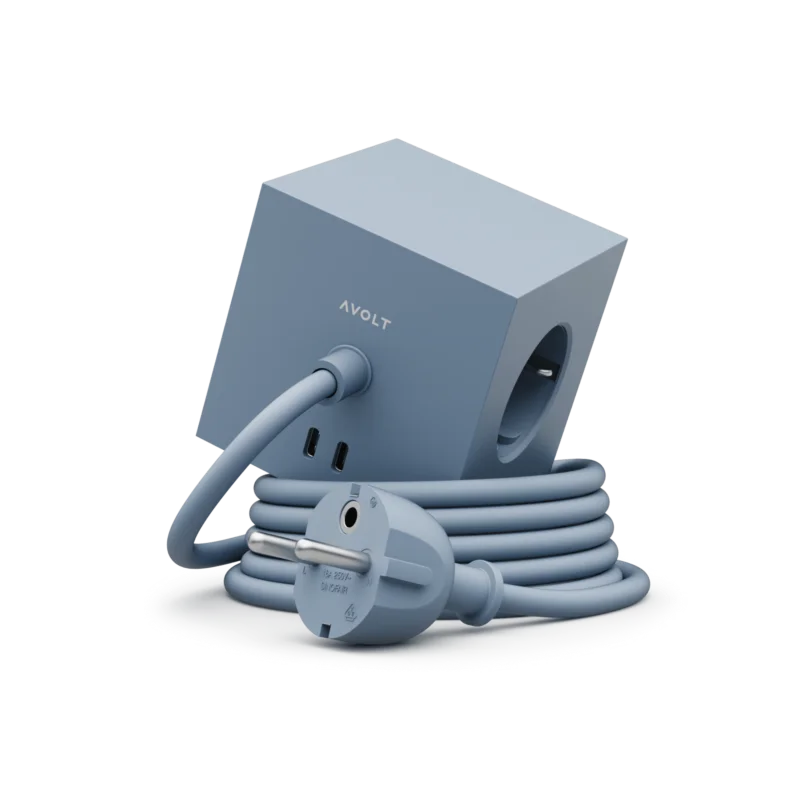 AVOLT Square 1 with 30W Dual USBC & Magnetic base - 1.8m - Shark Blue Tijdelijk Beschikbaar