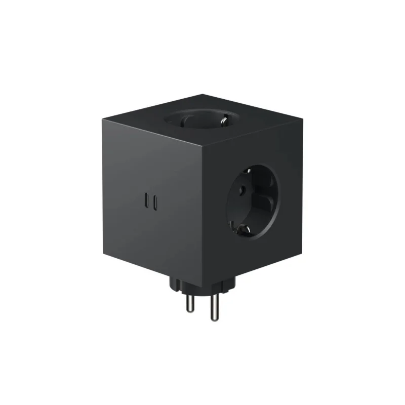 Voordeelprijs AVOLT Square 2 Socket extender with 30W Dual USBC - Stockholm Black