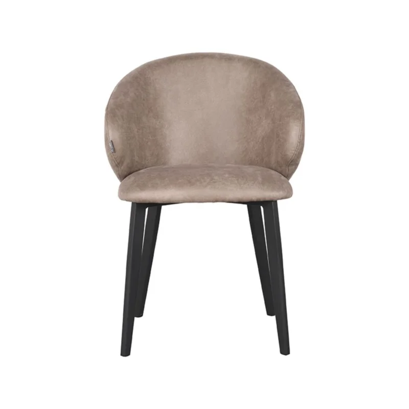 Uitverkoop LABEL51 Eetkamerstoel Logan - Taupe - Microfiber