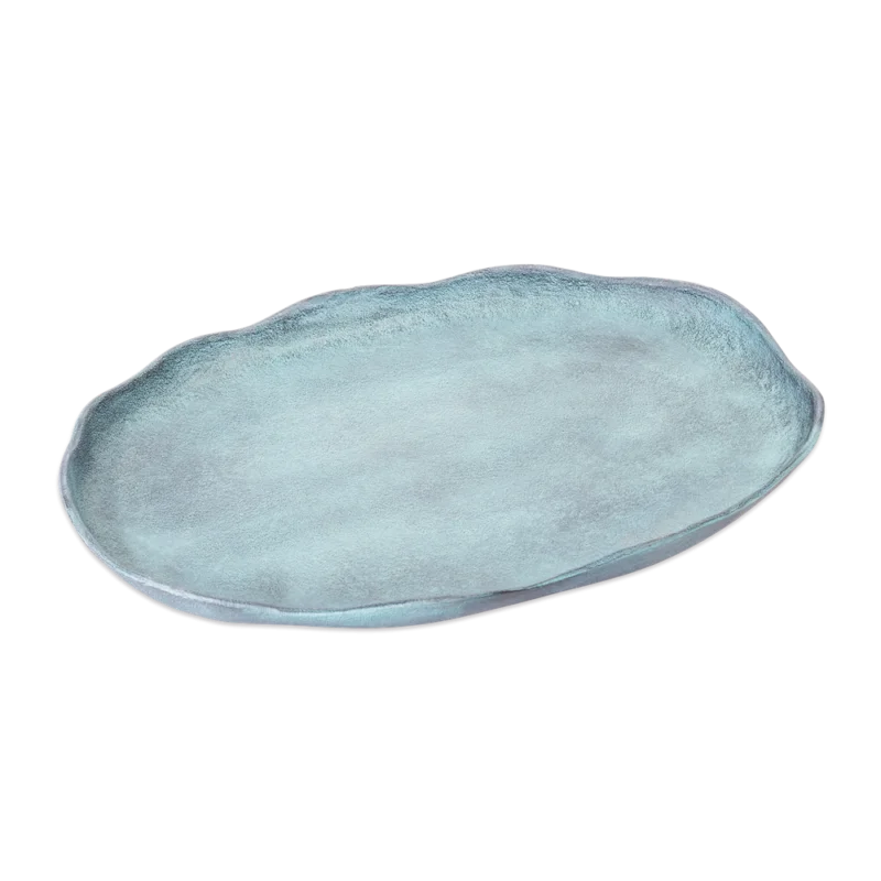 Benoa Bord Ovaal Blauw Patina 50,5 (set of 4) Finale Uitverkoop