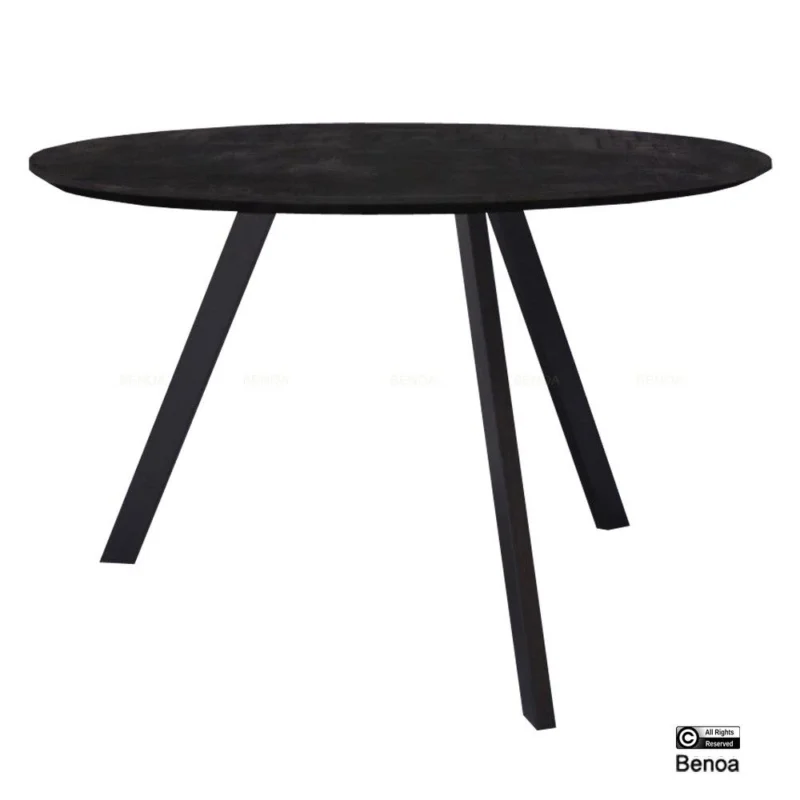 Benoa Eettafel Rond Berlin Zwart 150 Speciale Aanbieding