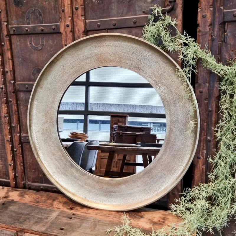 Benoa Spiegel Rond Goud Medium Direct Verzonden