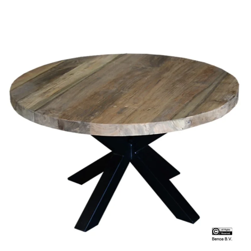 Benoa Salontafel Blad Rond Teak 80 4 cm Solid Top Hete Deal