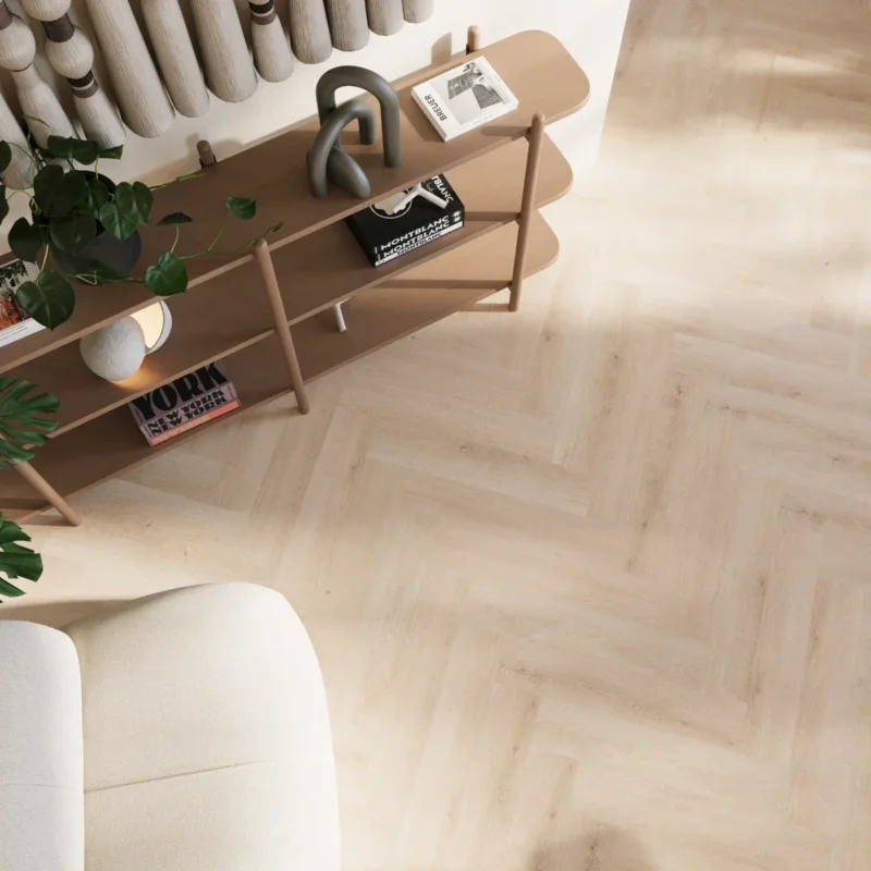 Saffier Avenue Visgraat Plak PVC 7002 Panama Oak Exclusieve Aanbieding