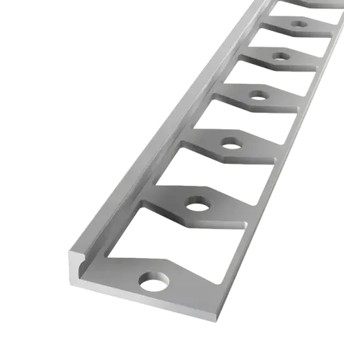 Finale Uitverkoop In-egaliseer eindprofiel 4,5mm PVC zilver