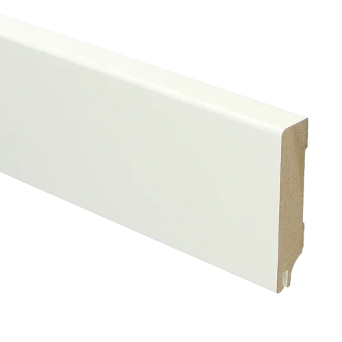 Sfeerplinten MDF Moderne plint 70x15 mm RAL 9010 + uitsparing Nieuw