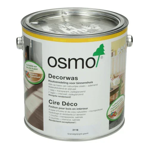 Osmo Decorwas Transparant 3118 Granietgrijs 2,5L Lage Kosten