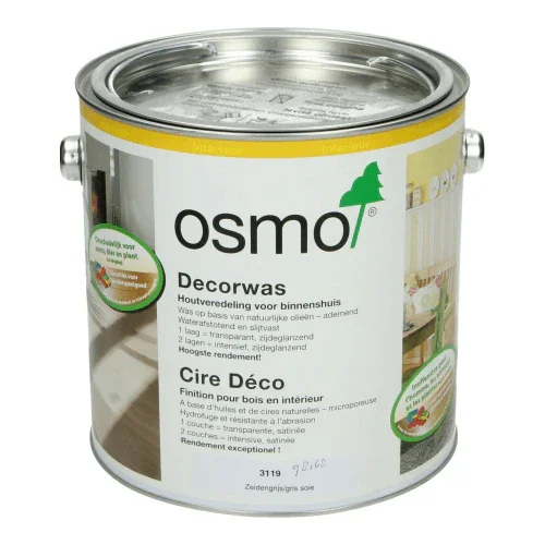 Osmo Decorwas Transparant 3119 Zeidengrijs 2,5L Laatste Versie
