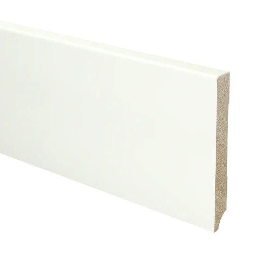 MDF rechte plint 120 x 15 mm V313 wit gegrond Weekendaanbieding
