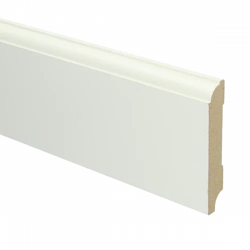 Laatste Versie Hoge plint Wit 80x14 mm Kraal