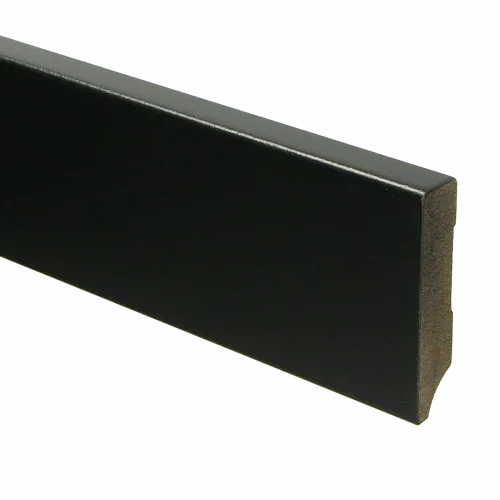 Beperkte Voorraad Hoge plint Zwart 80x14 mm Recht