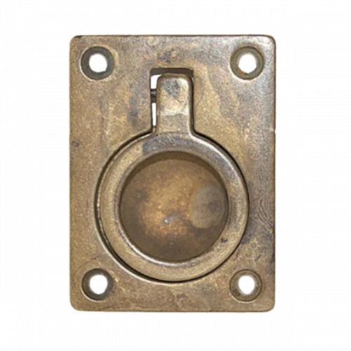 Dagaanbieding Luikring rond brons antiek 43x57 mm