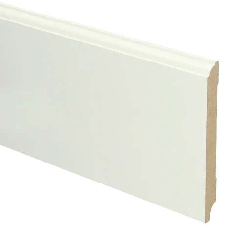 Laatste Versie MDF Eigentijdse plint 120x12 mm voorgelakt RAL 9010