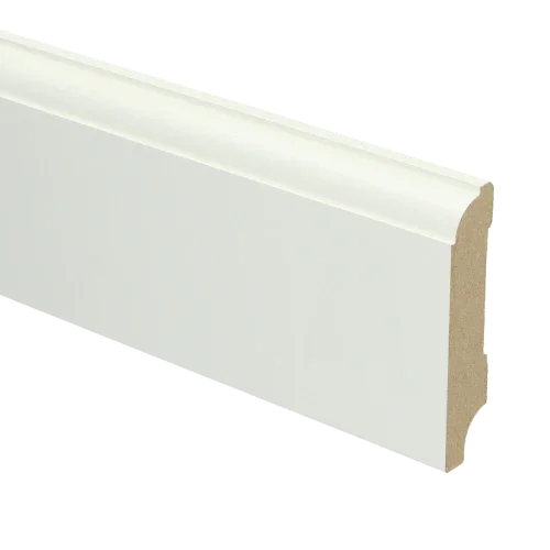 MDF Eigentijdse plint 70x15 mm voorgelakt RAL 9010 Laatste Kans
