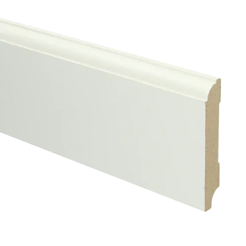 Actieprijs MDF Eigentijdse plint 90x15 mm voorgelakt RAL 9010