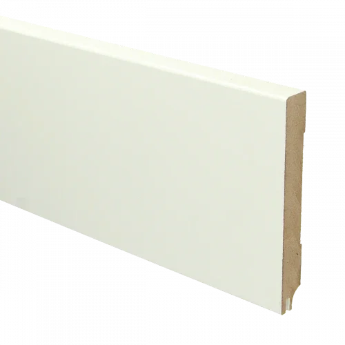 MDF Moderne plint 120x15 mm voorgelakt RAL 9010 met uitsparing Hoge Kwaliteit