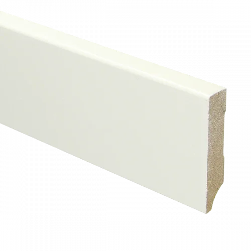 Beperkte Voorraad MDF Moderne plint 70x15 mm voorgelakt RAL 9010