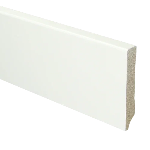 MDF Moderne plint 90x15 mm voorgelakt RAL 9016 Exclusieve Aanbieding