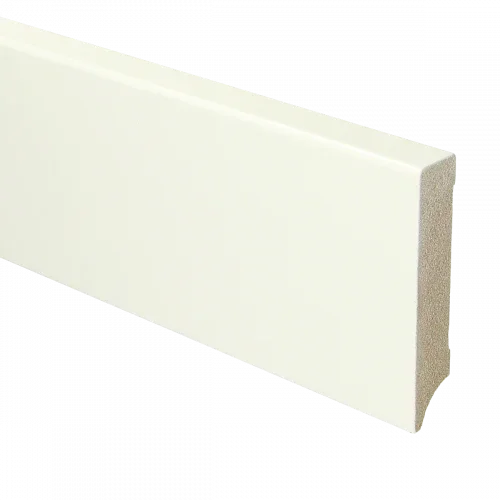 MDF Moderne plint 90x18 mm voorgelakt RAL 9010 Seizoensaanbieding