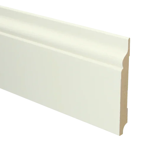 MDF Romantische plint 150x18 mm voorgelakt RAL 9010 Koop Vandaag