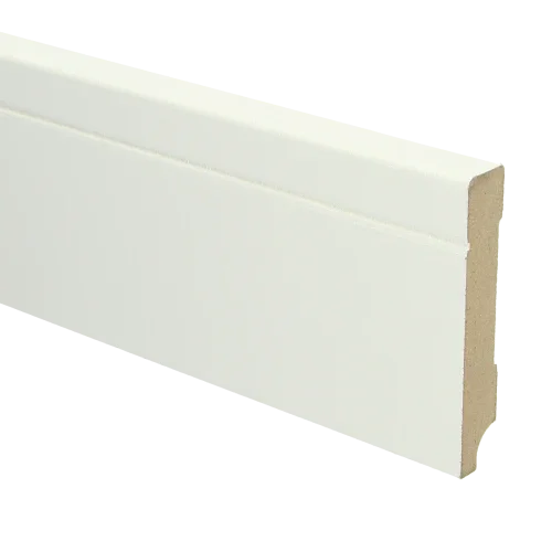 Superprijs MDF Tijdloze plint 90x15 mm voorgelakt RAL 9010