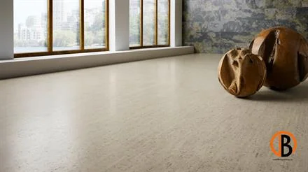 Seizoensaanbieding KWG Kork-Fertigparkett Q exclusivo Wasserlack Evora creme